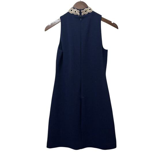 Lilly Pulitzer Callista Shift Dress Navy Gold Lace XS Sleeveless Sold Out - Picture 5 of 8